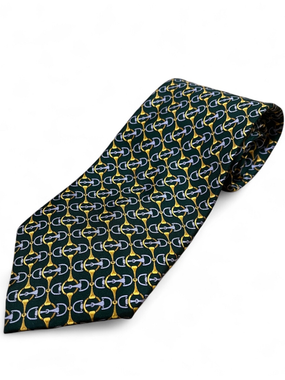 Fendi Tie Silk Geometric Wedding Event Formalwear Office Business Casual